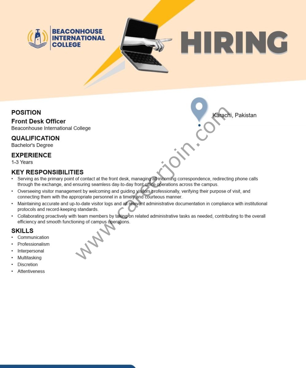 Beaconhouse International College BIC Jobs July 2026 1