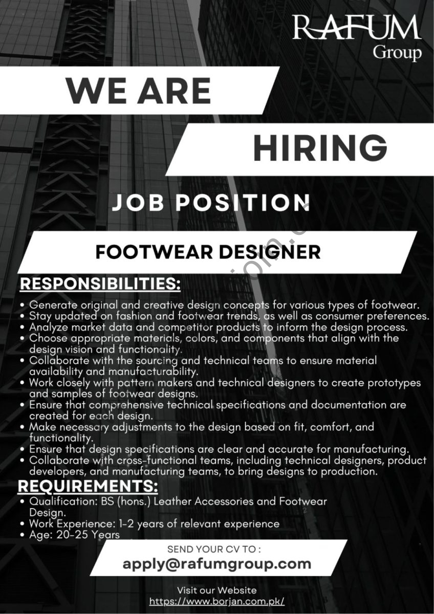 BORJAN Pvt Ltd Jobs Footwear Designer  1