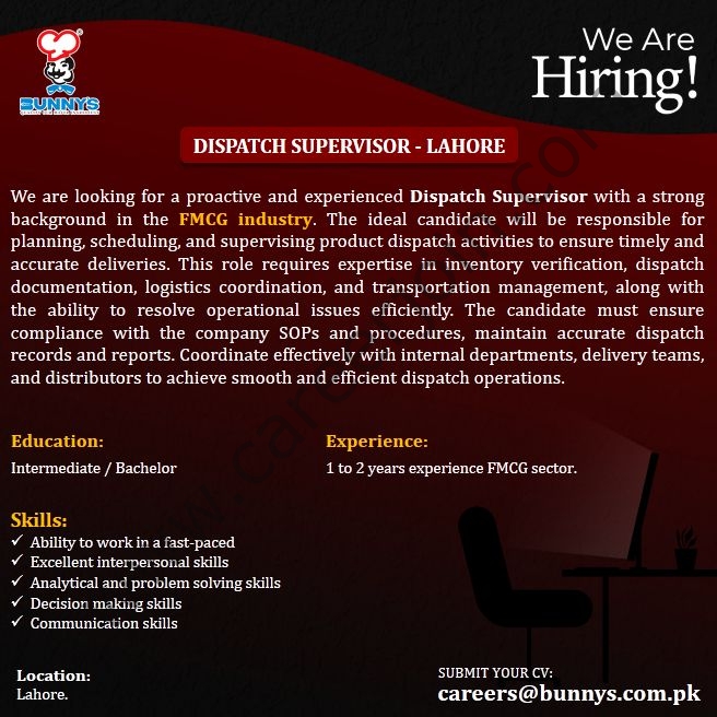 Bunny's Limited Jobs Dispatch Supervisor 1