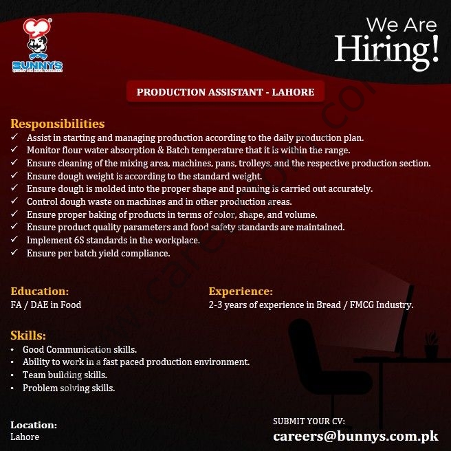 Bunny's Limited Jobs Production Assistant 1