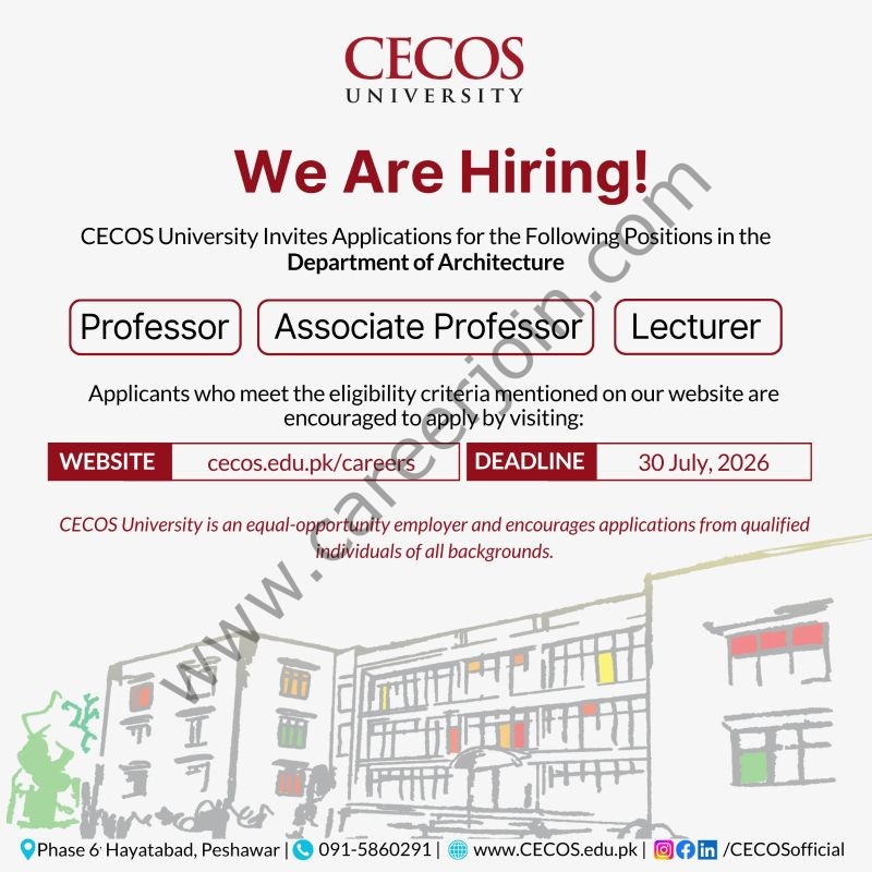 CECOS University Jobs July 2026 1