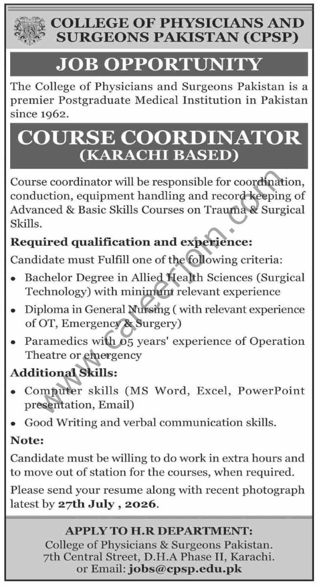 CPSP Jobs 12 July 2026 Dawn 1