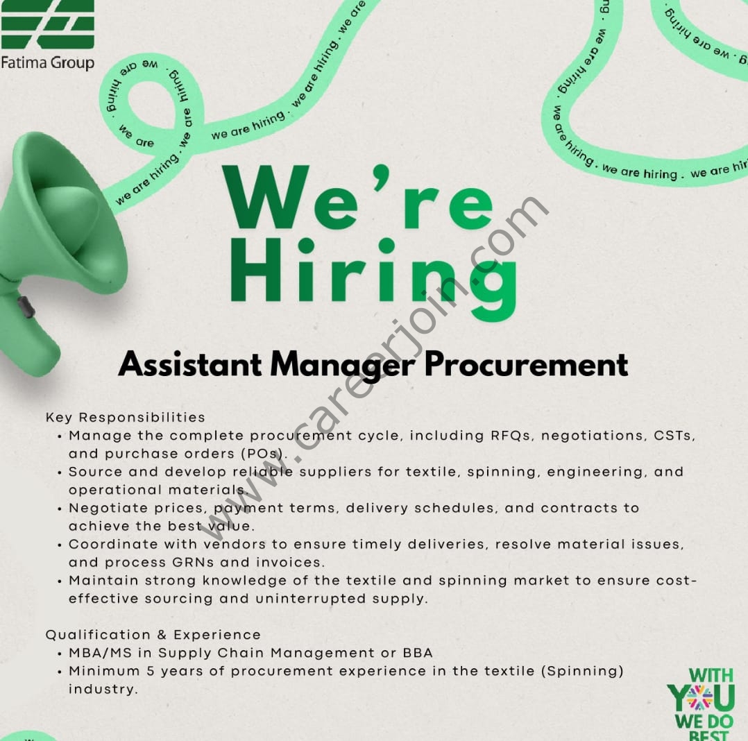 Fatima Group Jobs August 2026 1