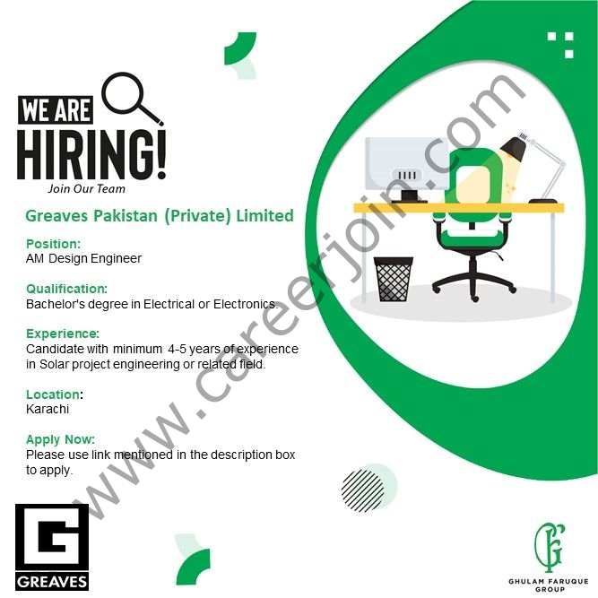 Greaves Pakistan (Pvt) Ltd Jobs July 2026 1