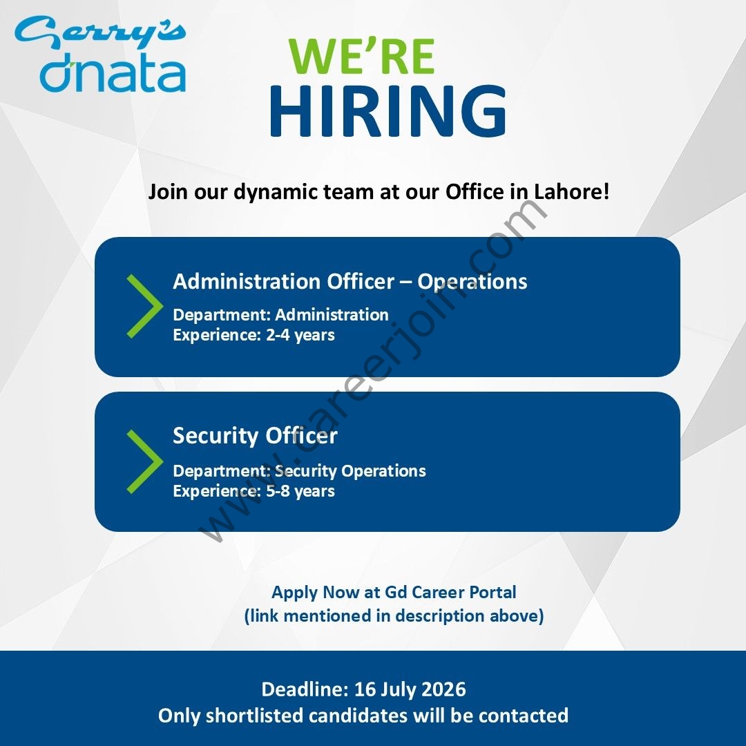 Gerry’s dnata Jobs July 2026 1