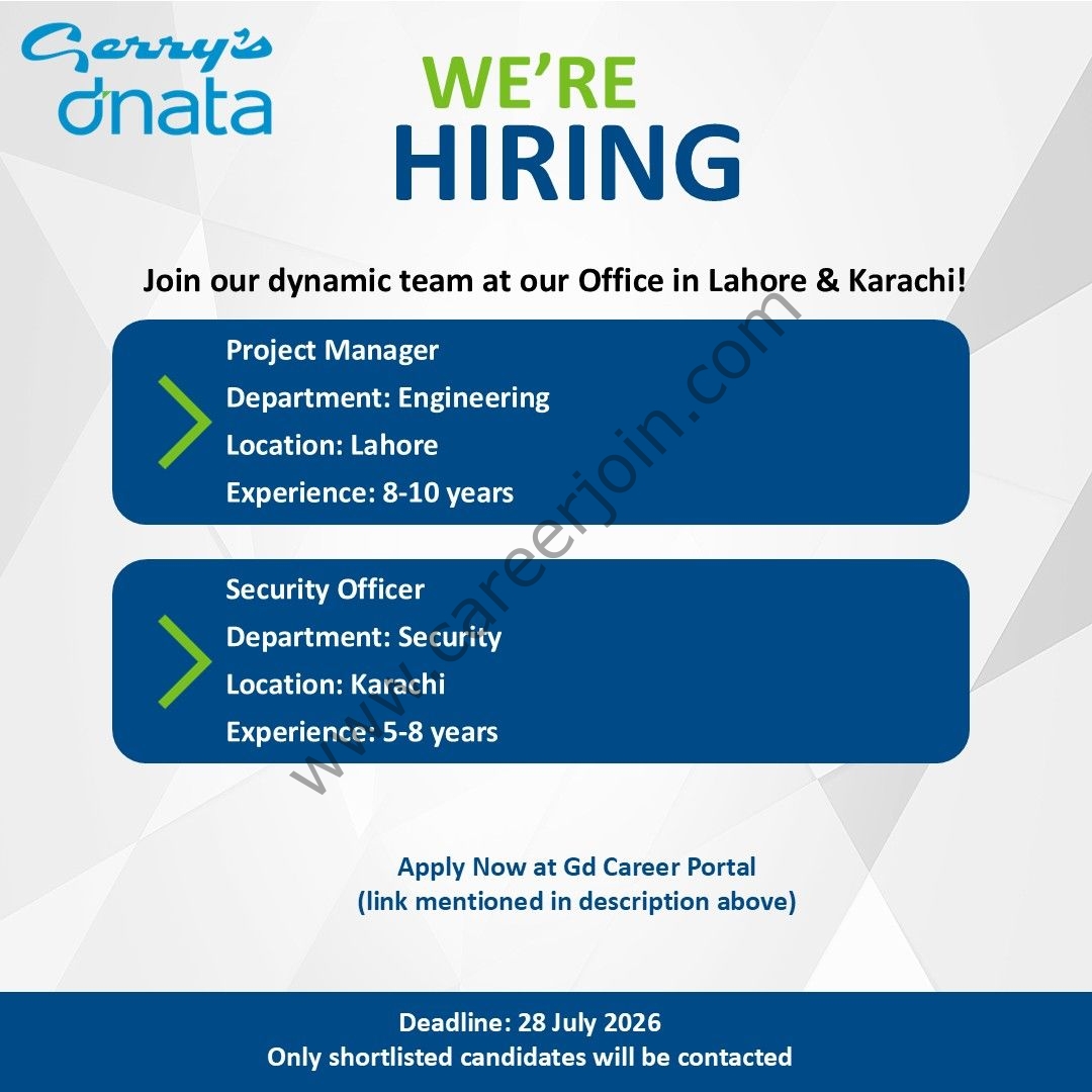 Gerry’s dnata Jobs July 2026 1