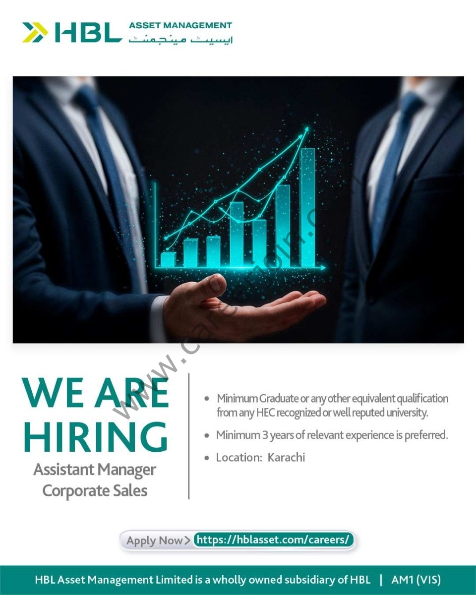 HBL Asset Management Jobs Assistant Manager Corporate Sales  1