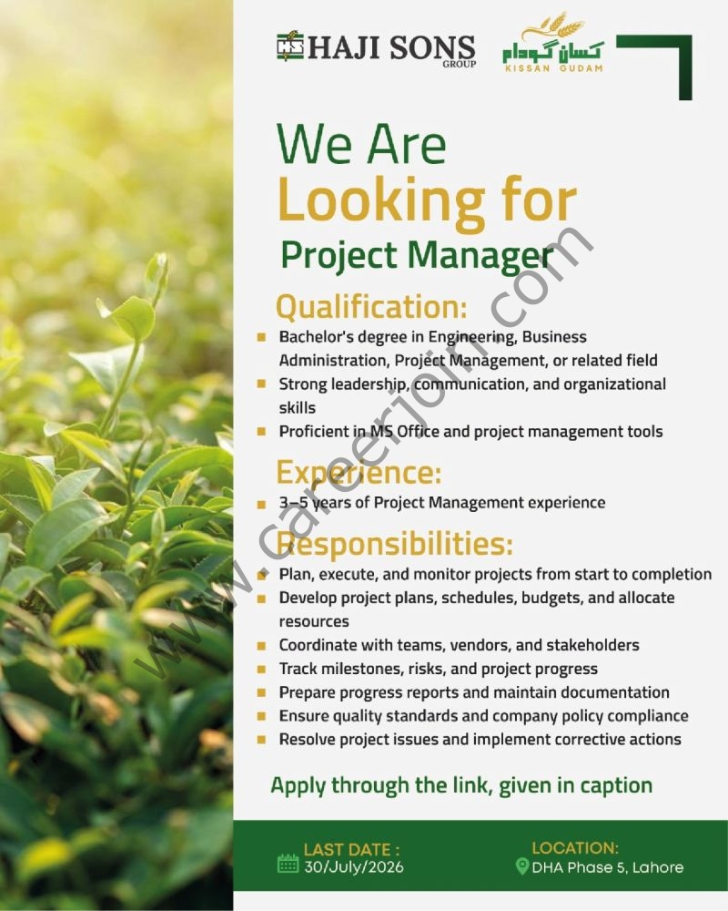 Haji Sons Group Jobs Project Manager 1