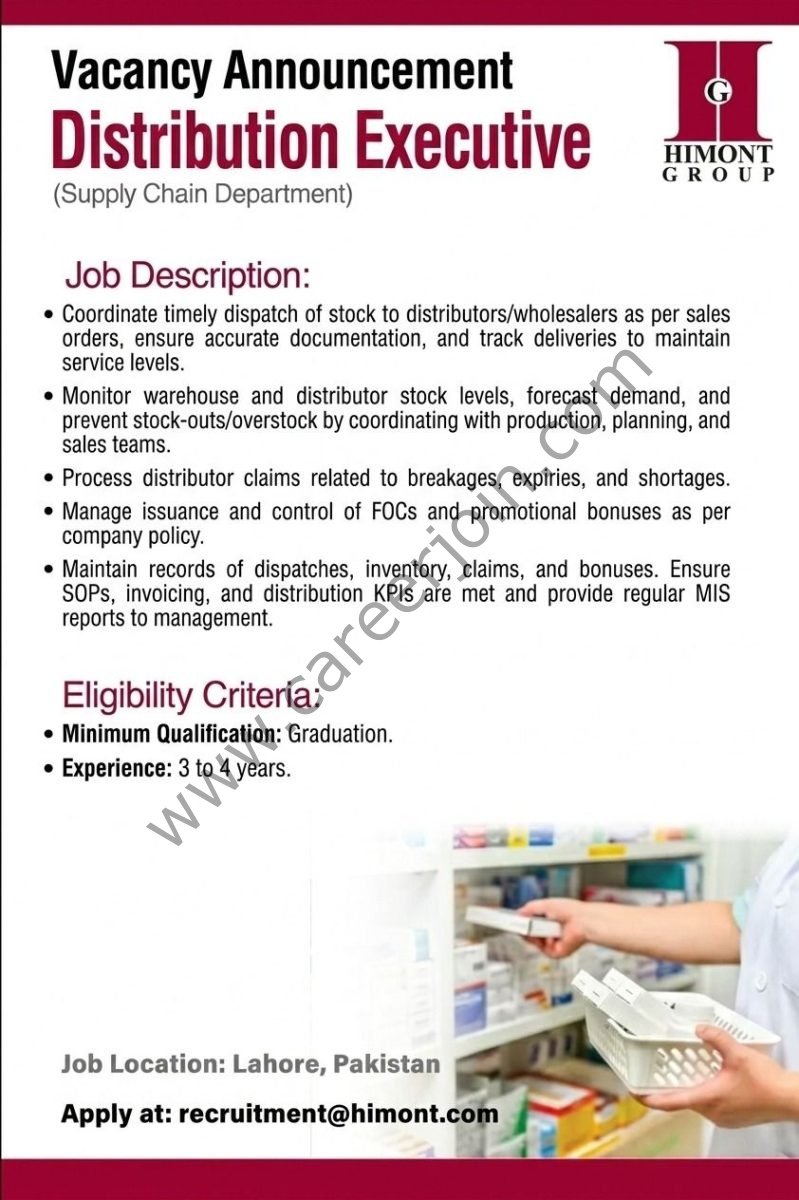 Himont Group Jobs Distribution Executive 1