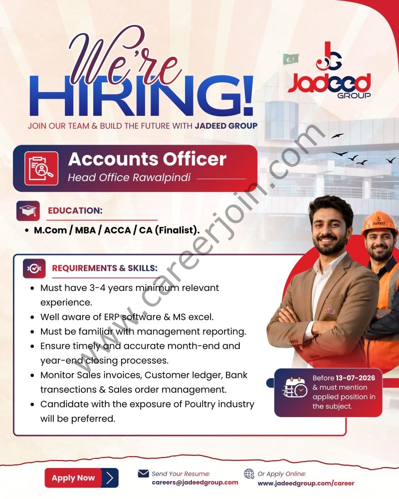Jadeed Group of Companies Jobs Accounts Officer 1