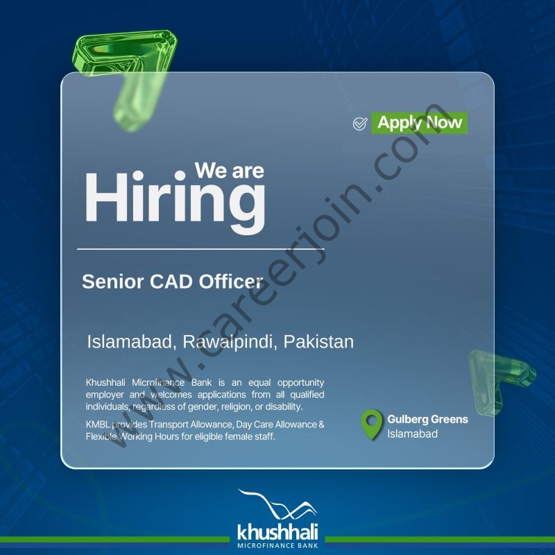 Khushhali Microfinance Bank Jobs Senior CAD Officer 1