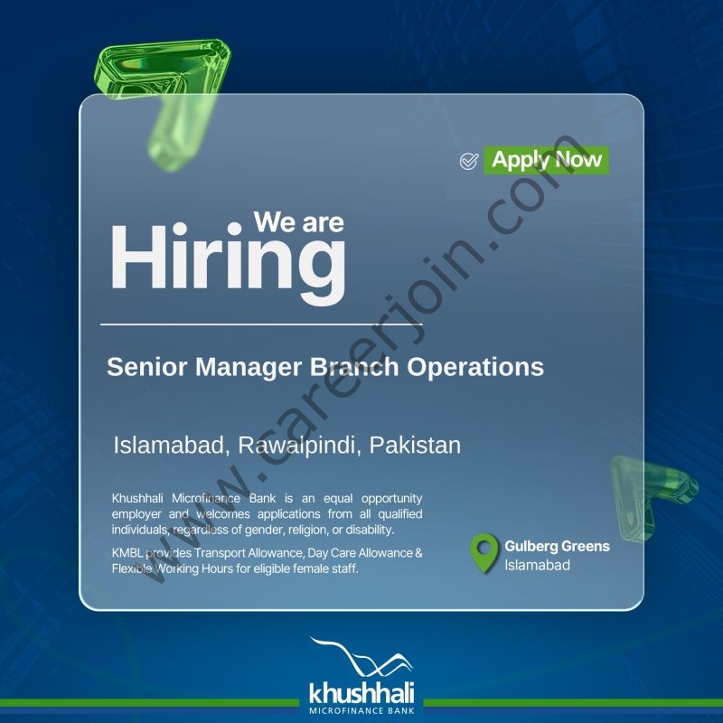 Khushhali Microfinance Bank Jobs Senior Manager Branch Operations 1