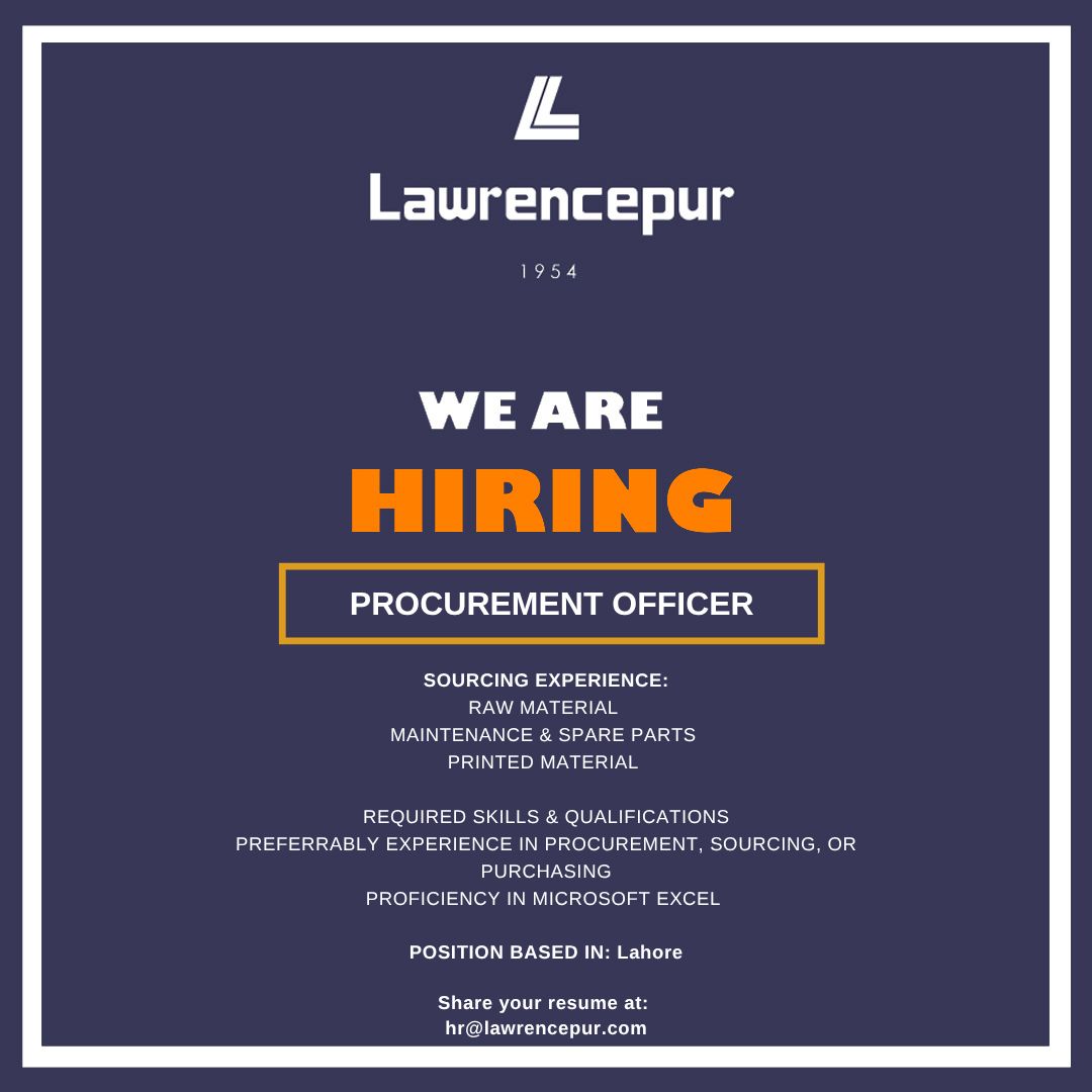 Lawrencepur Jobs Procurement Officer 1