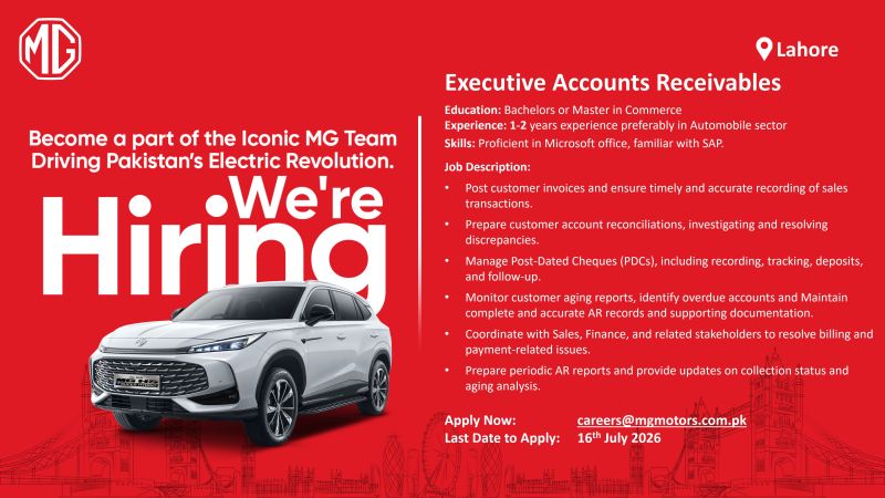 MG Motors Jobs July 2026 2