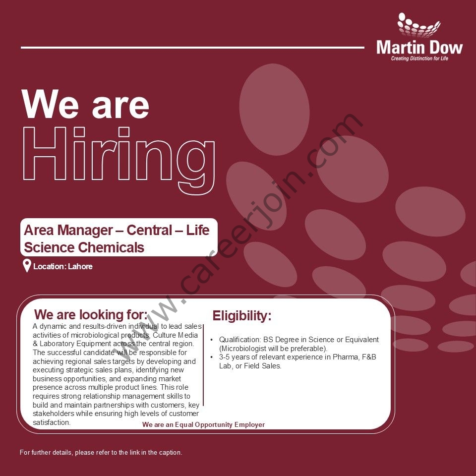 Martin Dow Limited Jobs Area Manager 1
