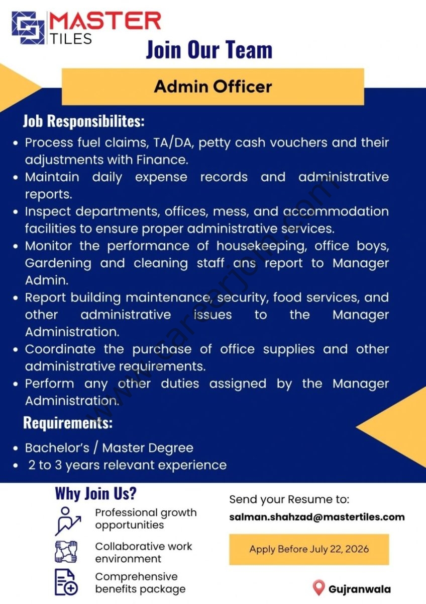 Master Tiles Jobs Admin Officer 1