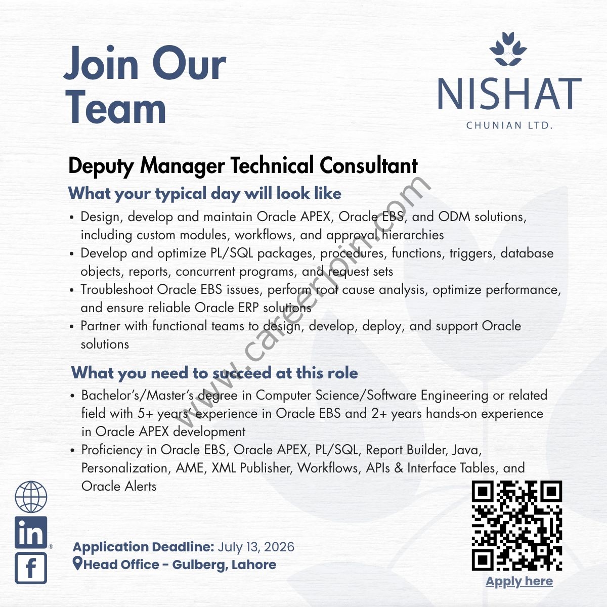 Nishat Chunian Limited Jobs July 2026 1