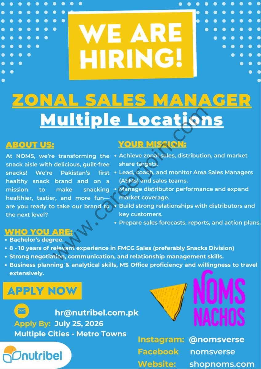 Nutribel Pvt Ltd Jobs Zonal Sales Manager 1