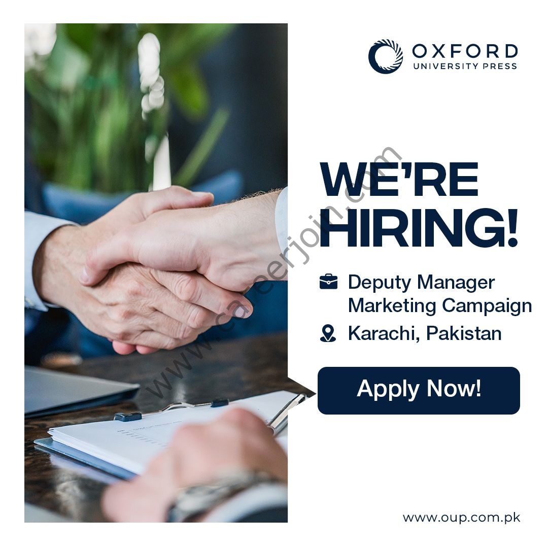 Oxford University Press OUP Jobs Deputy Manager Marketing Campaign 1