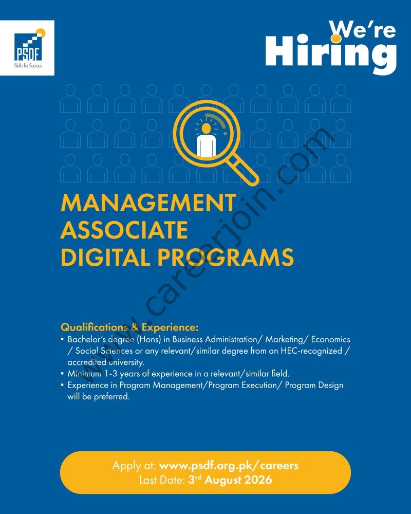 Punjab Skill Development Funds PSDF Jobs Management Associate Digital Programs 1
