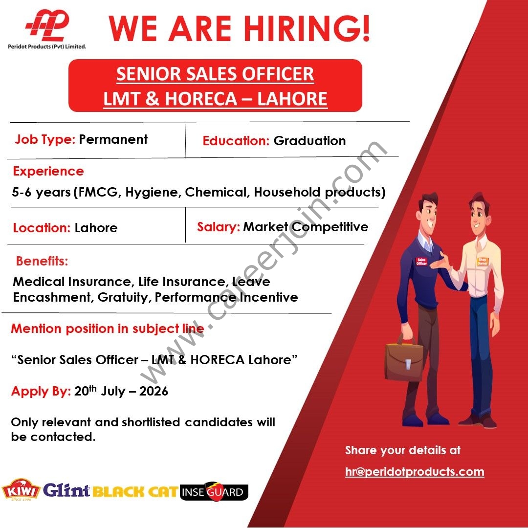 Peridot Products Pvt Ltd Jobs July 2026 2