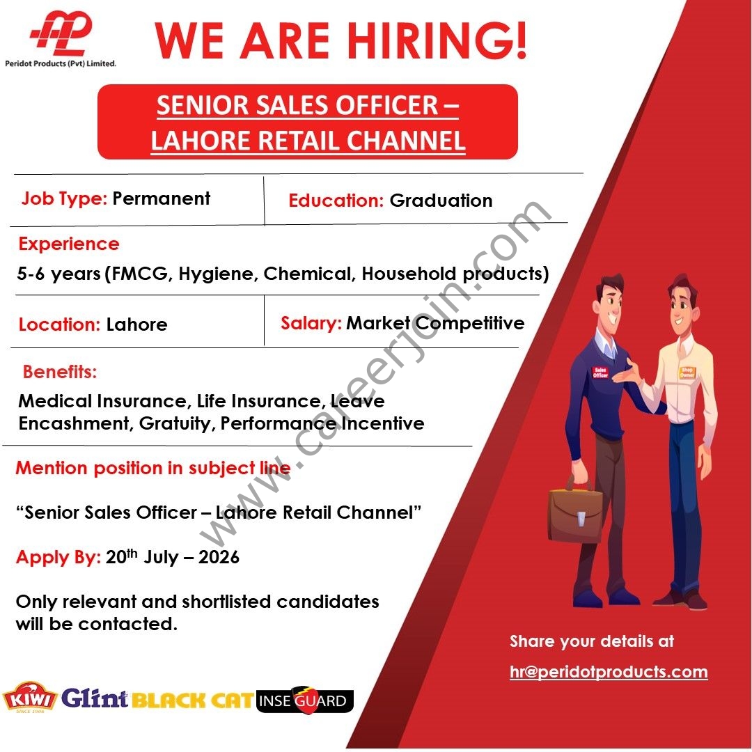 Peridot Products Pvt Ltd Jobs July 2026 1