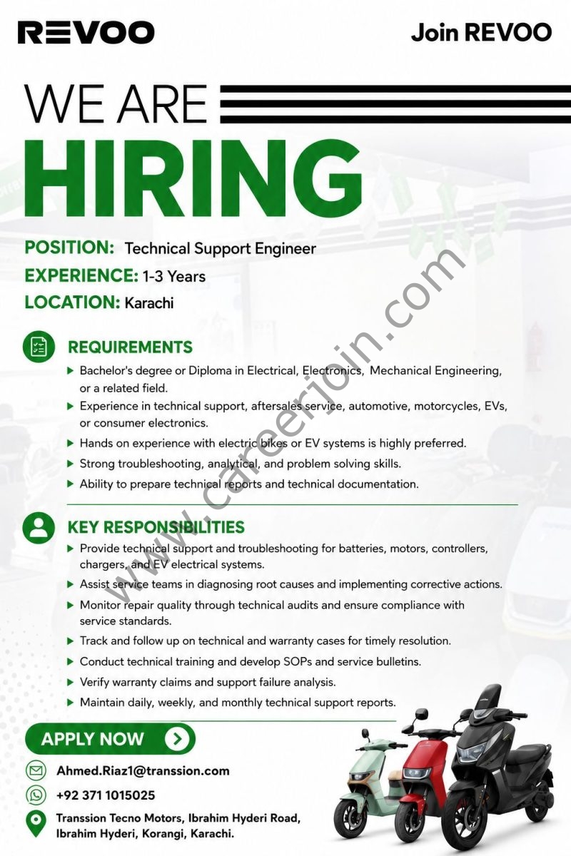 REVOO Jobs Technical Support Engineer 1