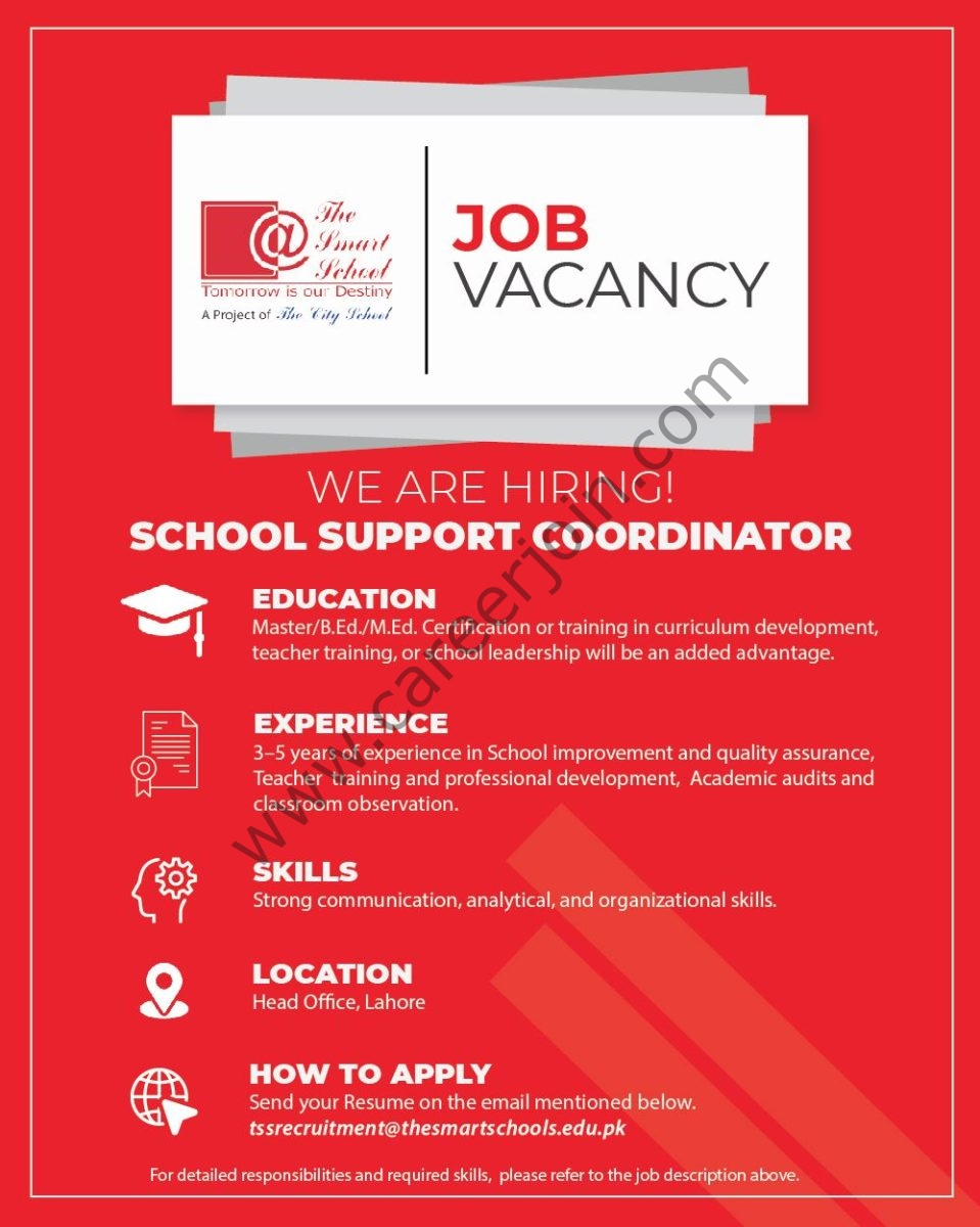 The Smart School Jobs School Support Coordinator 1