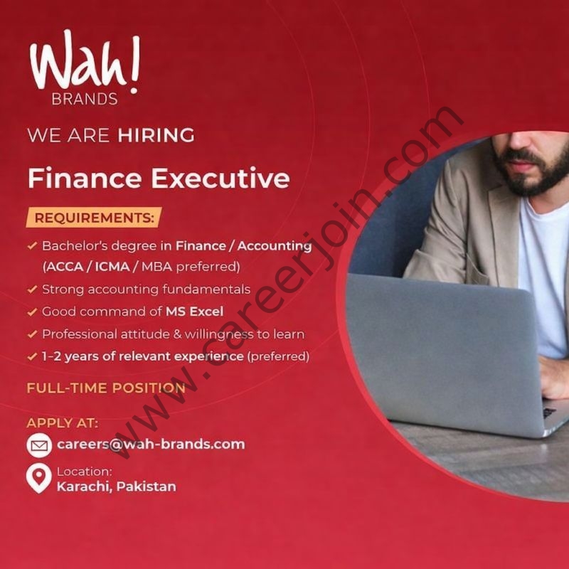 Wah Brands Jobs Finance Executive 1