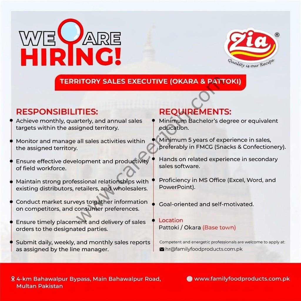 Family Food Products Jobs Territory Sales Executive 1
