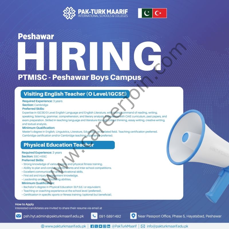 Pak Turk Maarif International Schools & Colleges Jobs July 2026 1