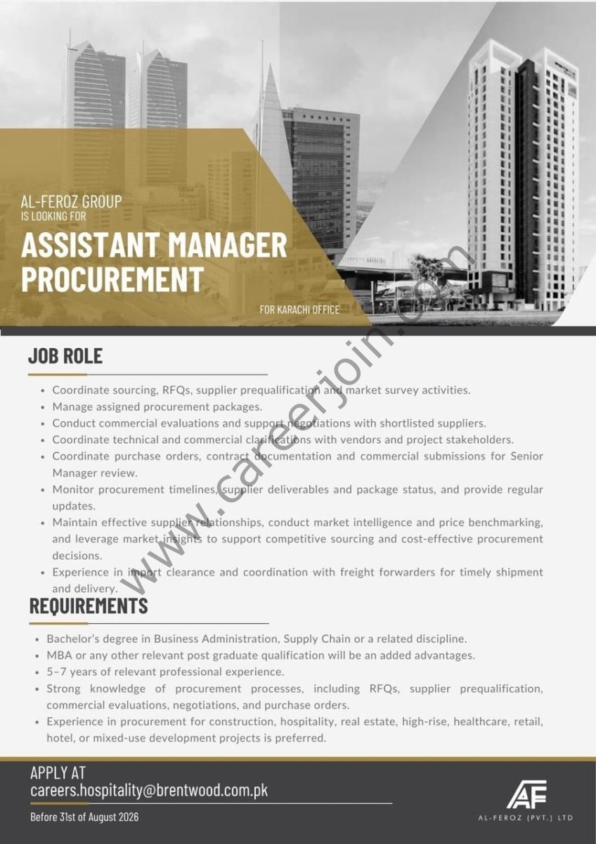 Al Feroz Group Jobs Assistant Manager Procurement 1