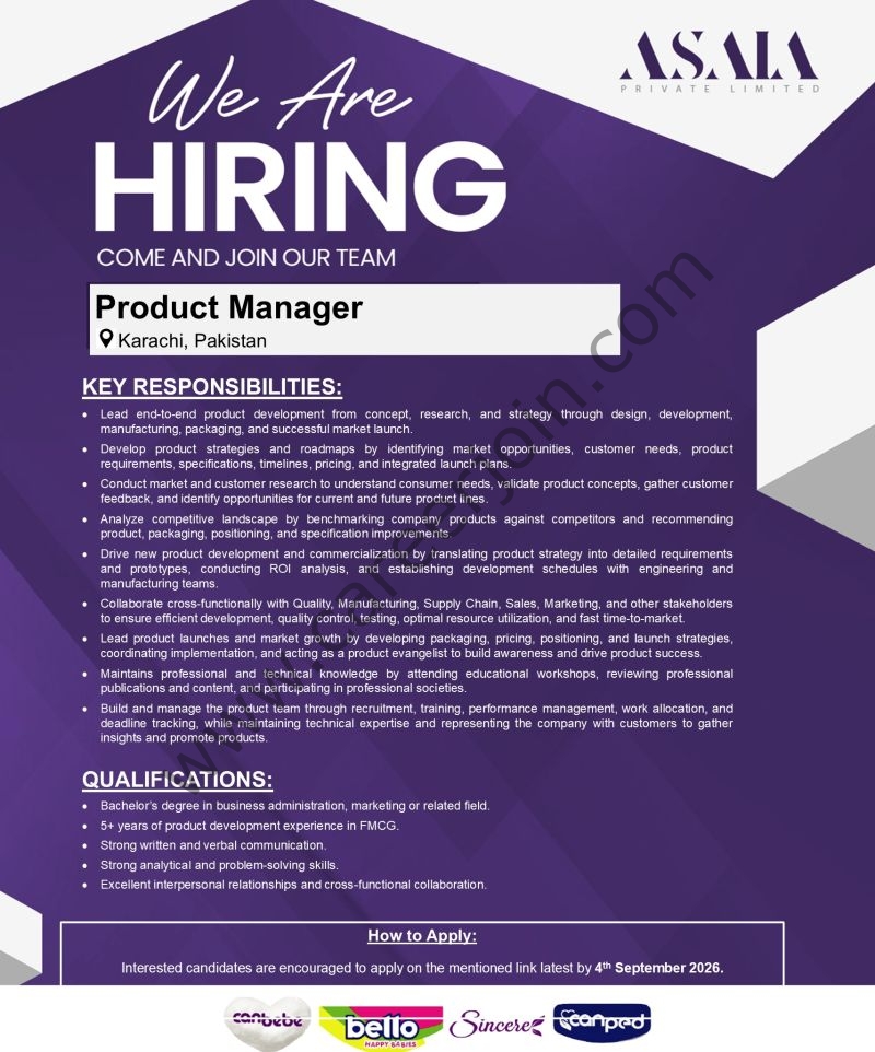 ASAIA Pvt Ltd Jobs Product Manager 1
