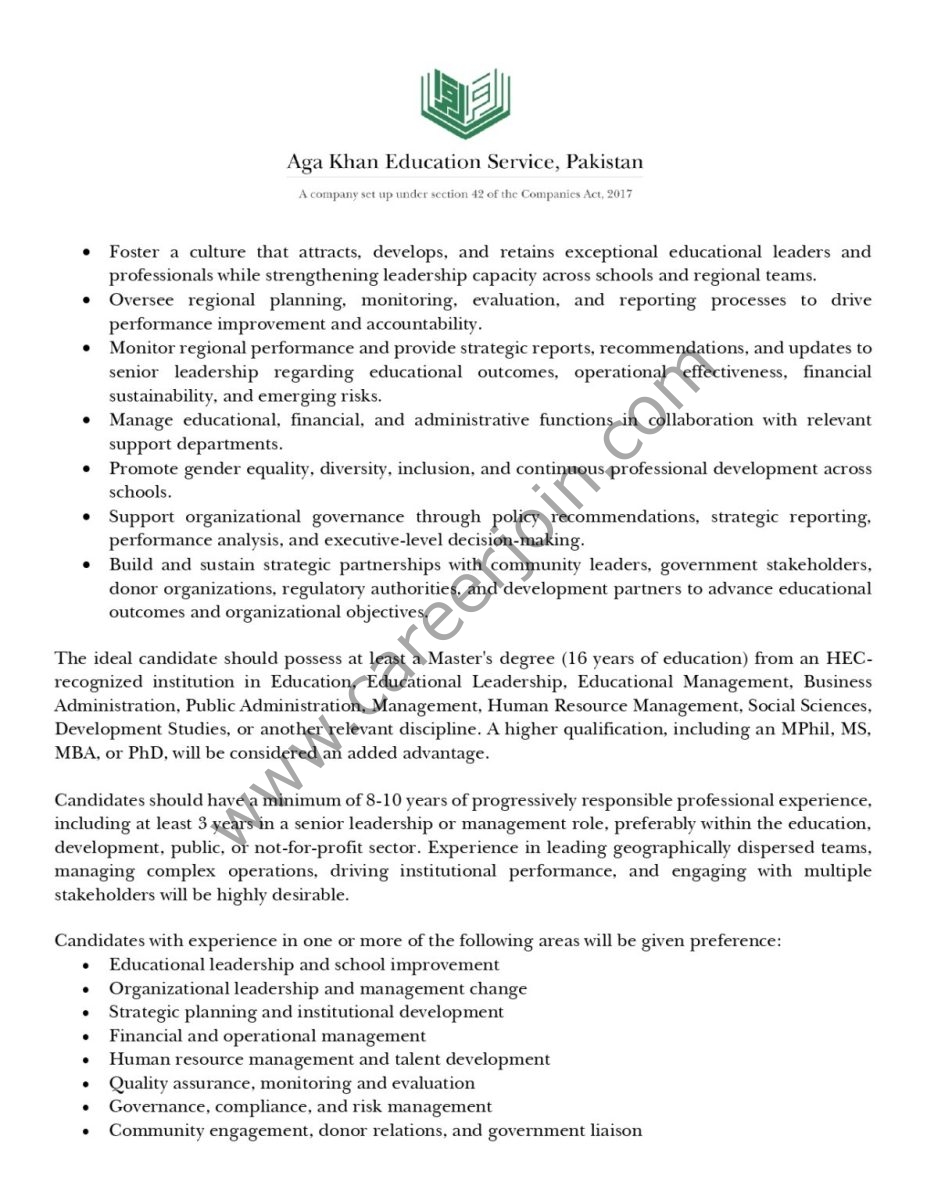 Aga Khan Education Service Pakistan Jobs August 2026 2
