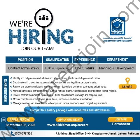 Alkhidmat Foundation Pakistan Jobs 28 August 2026 08 1