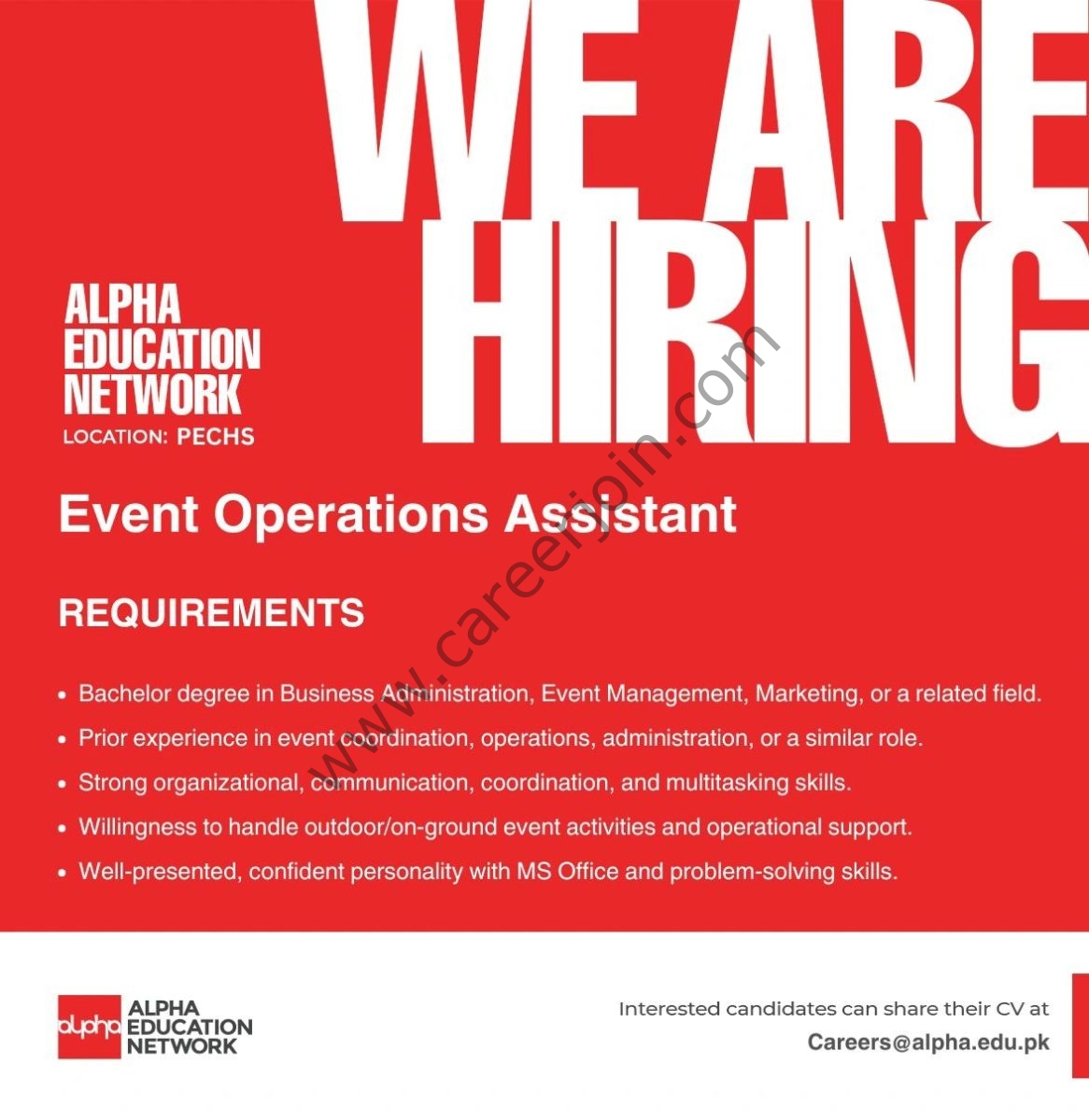 Alpha Education Network Jobs Event Operations Assistant 1