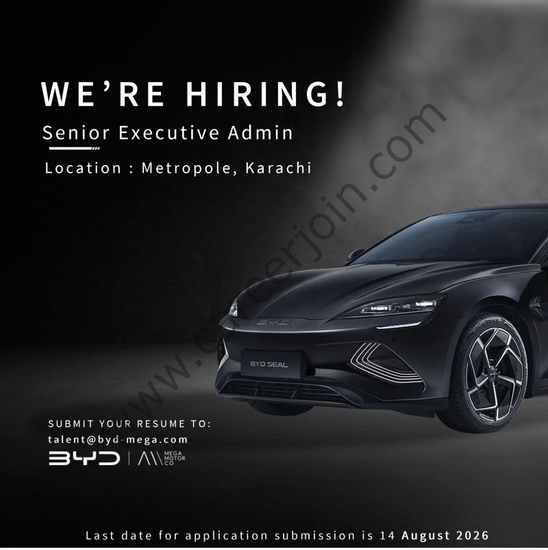 BYD Pakistan Jobs Senior Executive Admin 1