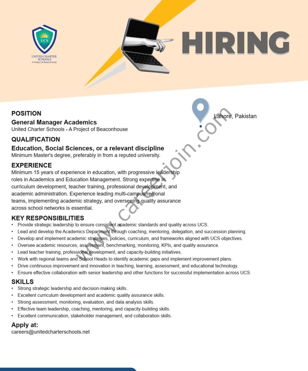 United Charter Schools Jobs General Manager Academics 1