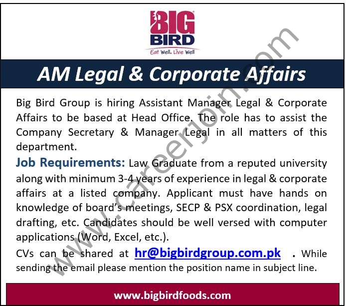 Bigbird Group Jobs AM Legal & Corporate Affairs 1