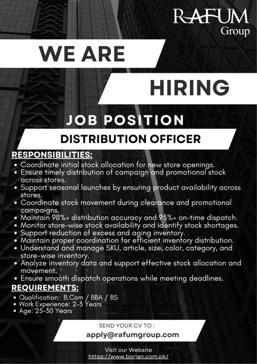 BORJAN Pvt Ltd Jobs Distribution Officer 1