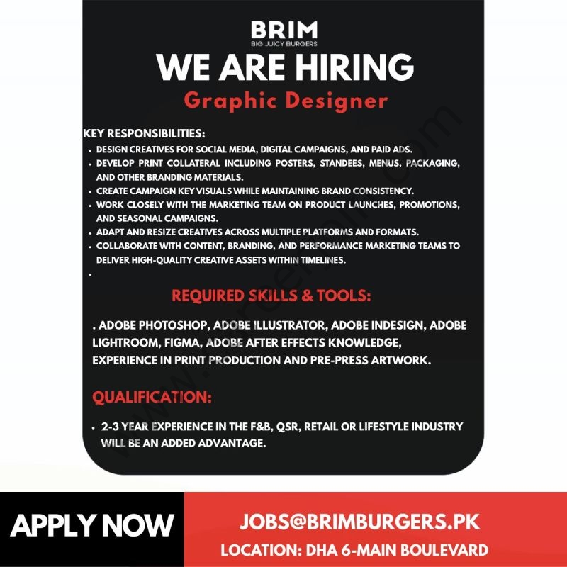 Brim Burgers Jobs Graphic Designer 1