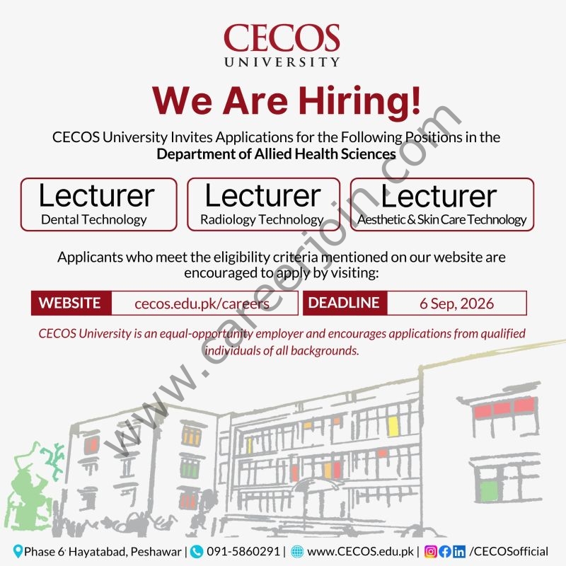 CECOS University Jobs August 2026 1