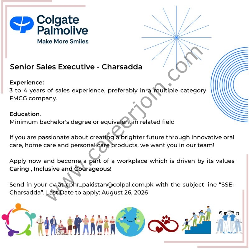 Colgate Pamolive Pakistan Jobs Senior Sales Executive 1