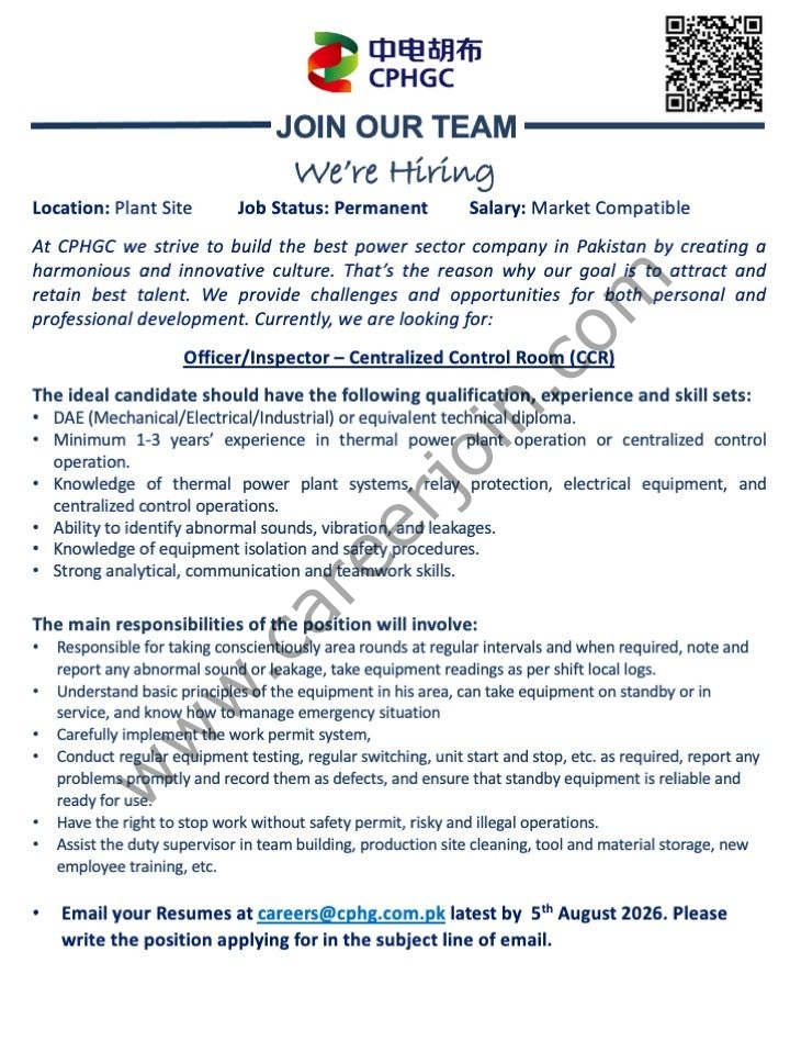 China Power Hub Generation Company CPHGC Jobs August 2026 2