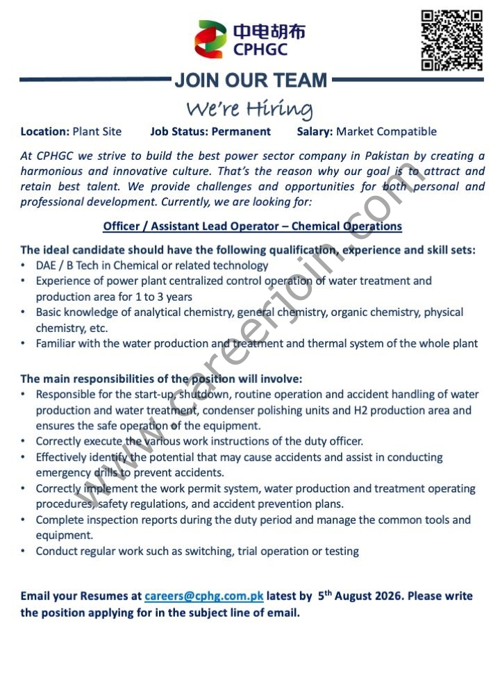 China Power Hub Generation Company CPHGC Jobs August 2026 1