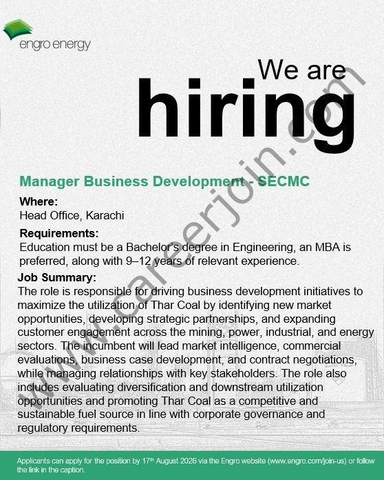 Engro Energy Limited Jobs Manager Business Development 1