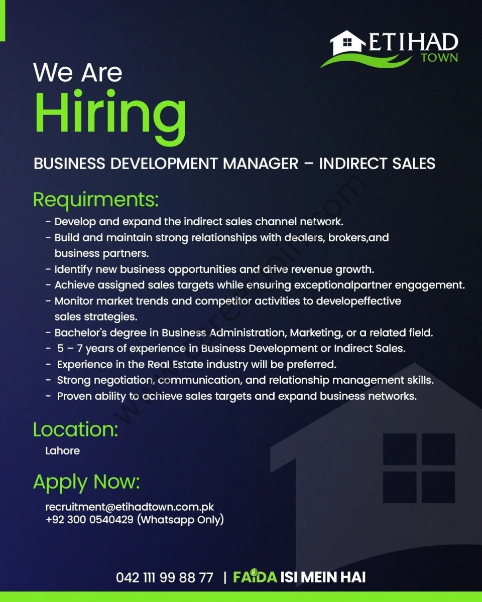 Etihad Town Jobs August 2026 1