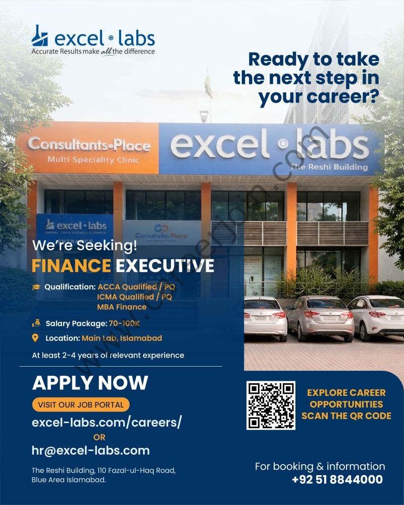 Excel Labs (Pvt) Ltd Jobs Finance Executive 1
