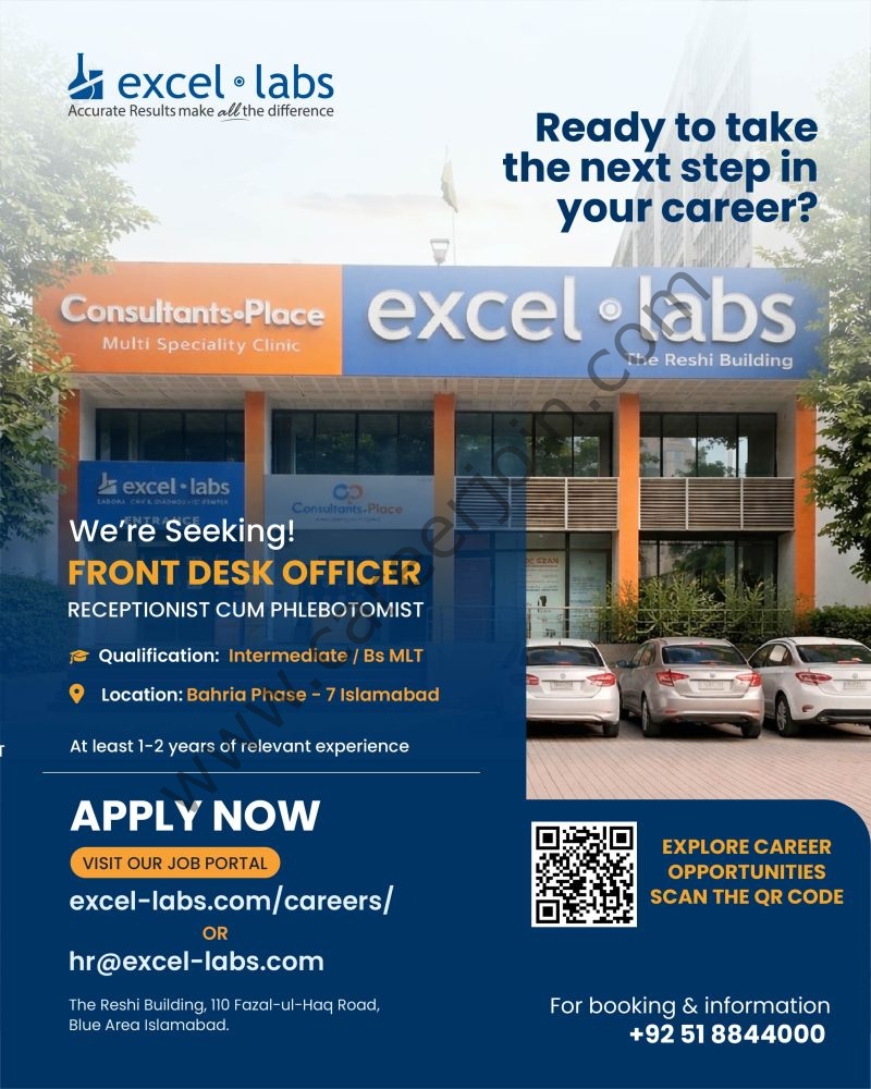 Excel Labs Jobs Front Desk Officer 1