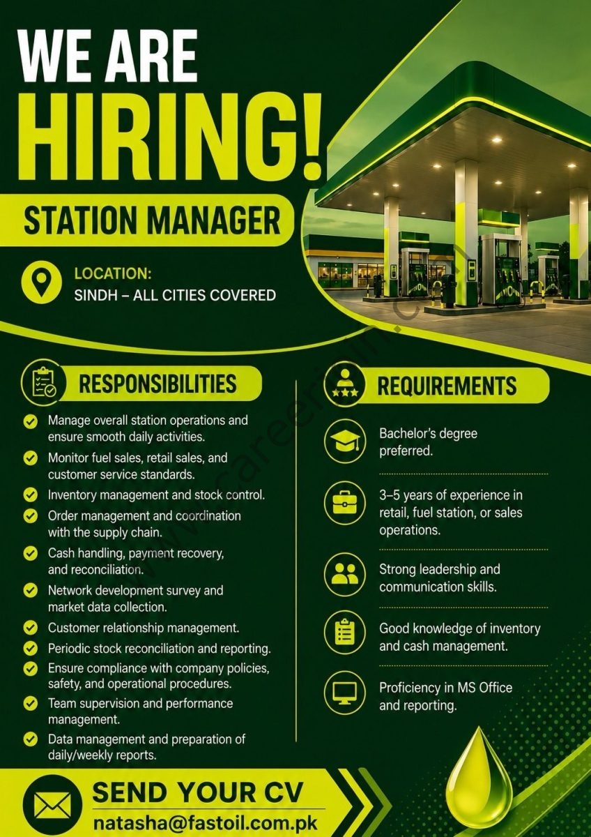 Fast Oil Pvt Ltd Jobs Station Manager 1